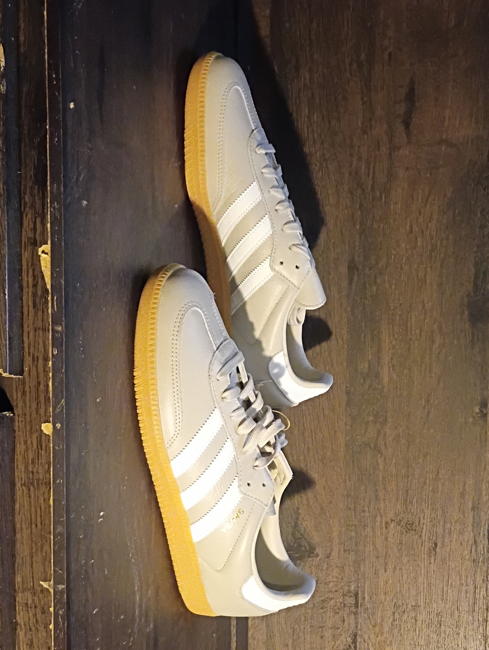 adidas Men’s White Sneakers with Gum Sole